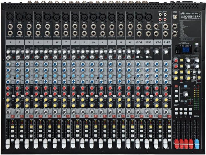 Omnitronic LMC-3242FX USB Mixer (Studio- and Livemixer)