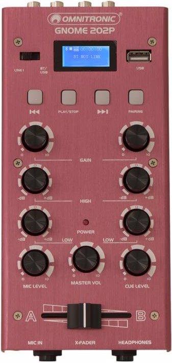 Actual product image Omnitronic GNOME-202P mini mixer red (Studio- and Livemixer)