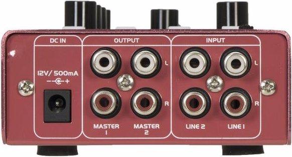 Actual product image Omnitronic GNOME-202P mini mixer red (Studio- and Livemixer)
