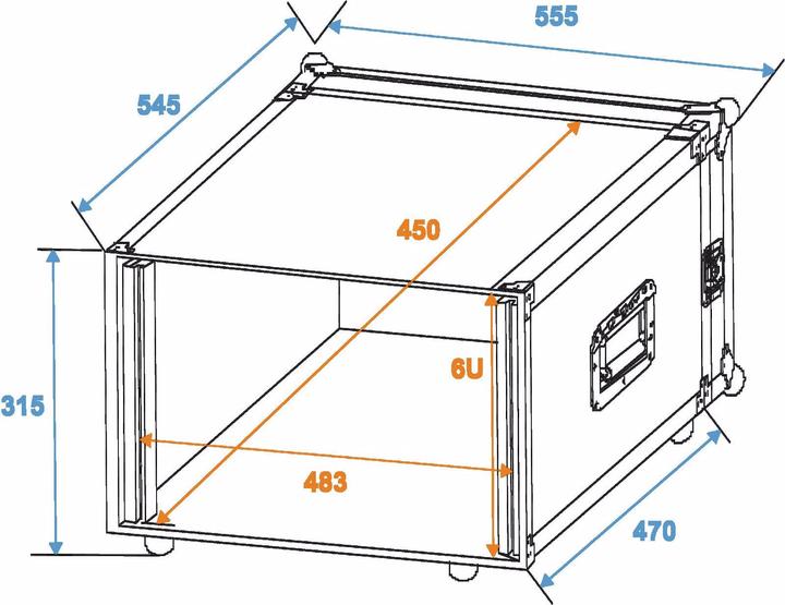 Produktbild Roadinger Rack Profi 6HE 45cm (19" Case)