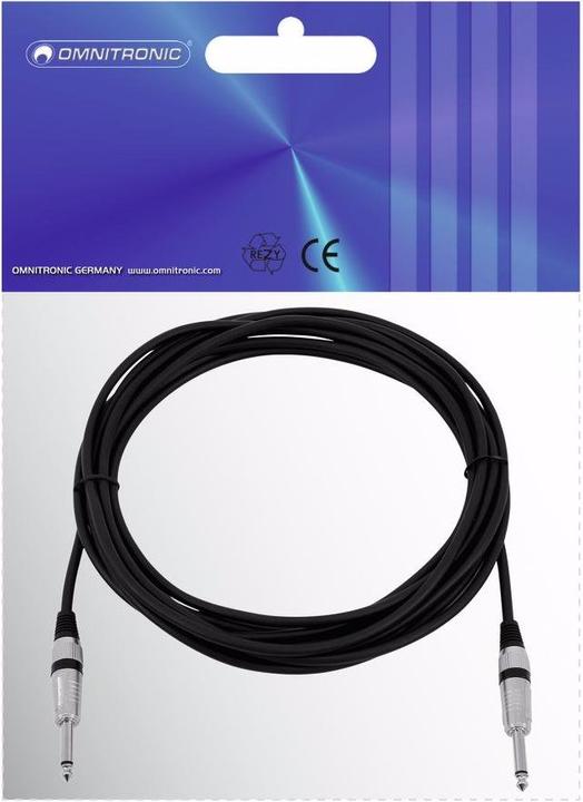 Immagine prodotto Omnitronic Cavo jack 6.3 mono 6m sw ROAD (6 m)