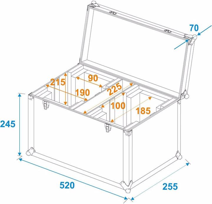 Image du produit Roadinger Flightcase 2x LED TMH-17 (Accessoire)