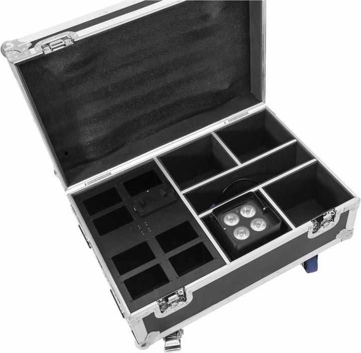 Actual product image Roadinger Flightcase 4x AKKU IP UP-4 Plus HCL Spot WDMX with charging function (Accessories)