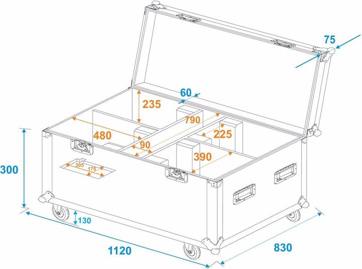 Produktbild Roadinger Flightcase 4x LED THA-150F Theater-Spot (Zubehör)