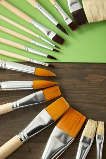 Actual product image Pebeo 8 flat ML brush + round poly-do