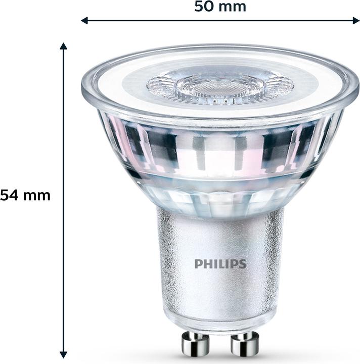Productafbeelding Philips LED Klassiek (GU10, 4.60 W, 390 lm, 2 x, F)