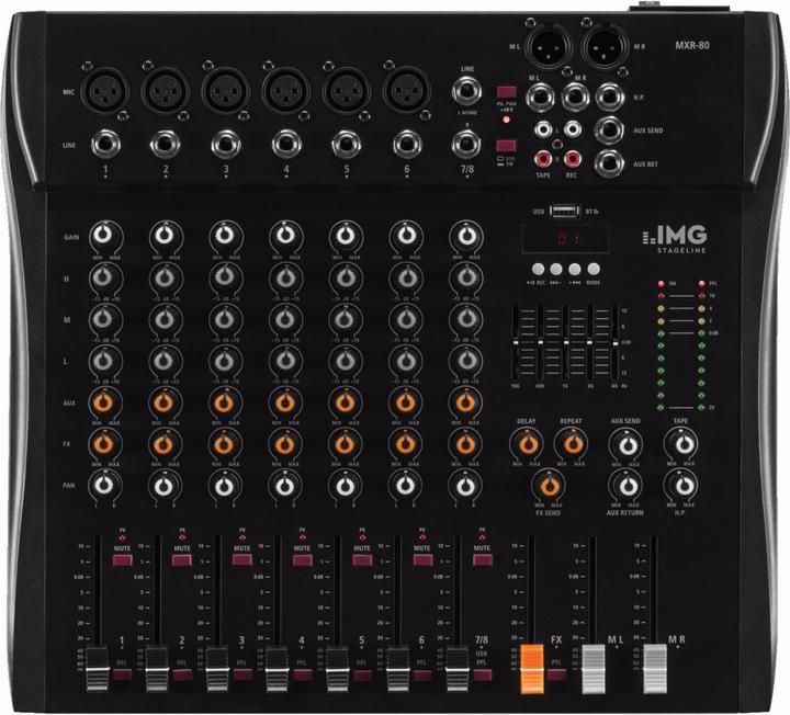Image du produit Img Stage Line Table de mixage audio 8 canaux (Studio et mixeur live)