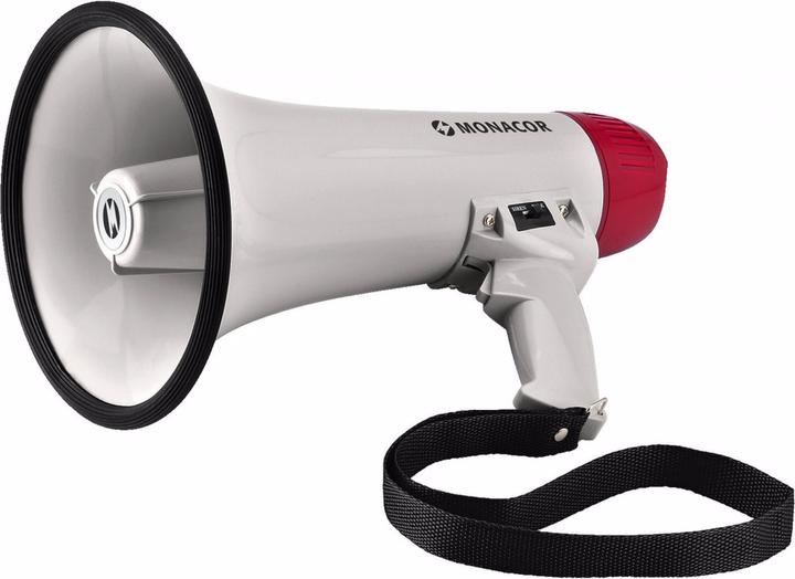 Actual product image Monacor Megaphone 15W siren, LS control (Megaphone)