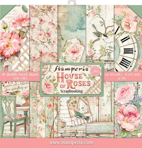Immagine prodotto Stamperia Blocco scrapbook "Casa delle rose", 10 fogli, 30,5x30,5cm (190 g/m², 10 x)