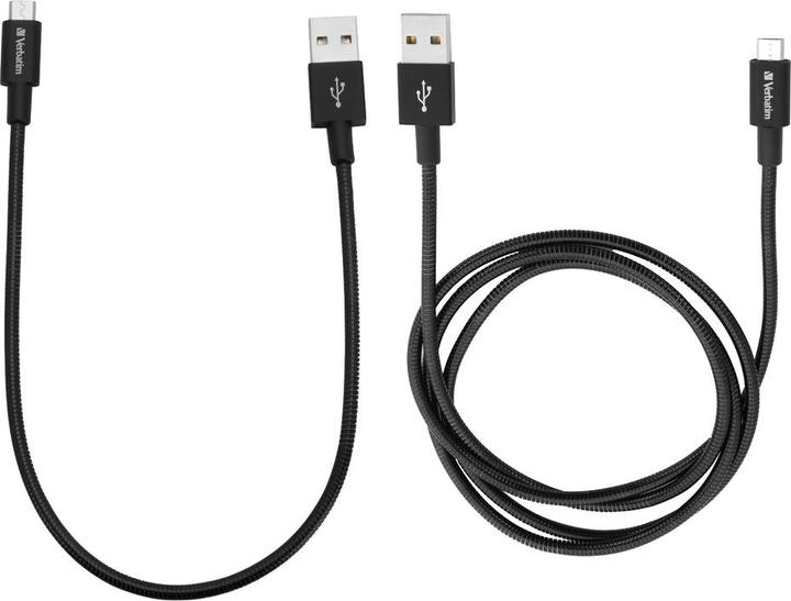 Actual product image Verbatim Micro USB Cable Sync & Charge 100cm black + 30 cm black (1 m, USB 2.0)