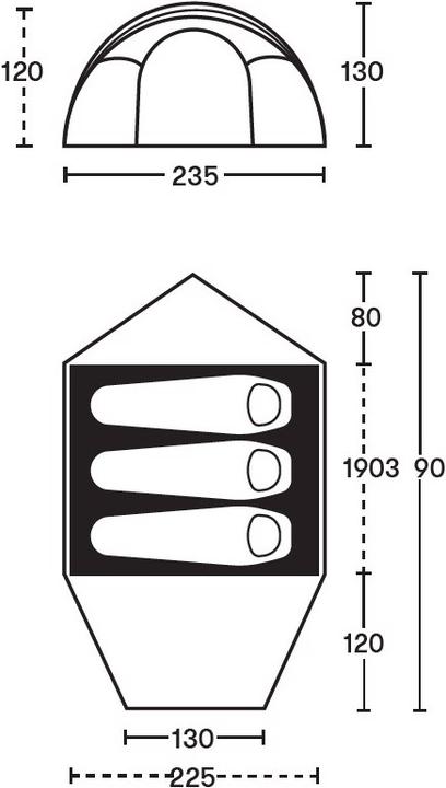 Produktbild Spatz Starling 3 BTC (Kuppelzelt, 5.42 kg, 3 Personen)