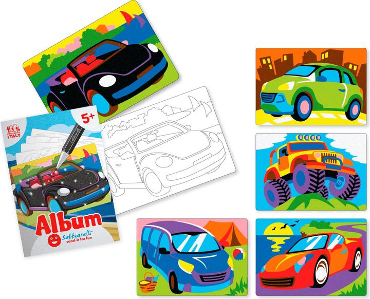 Image du produit Sabbiarelli Sand-it for Fun Album Cars, 5 motifs (15 x 20 cm)