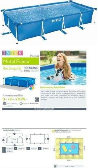 Immagine prodotto Intex Rectangular Frame (300 x 200 x 75 cm)