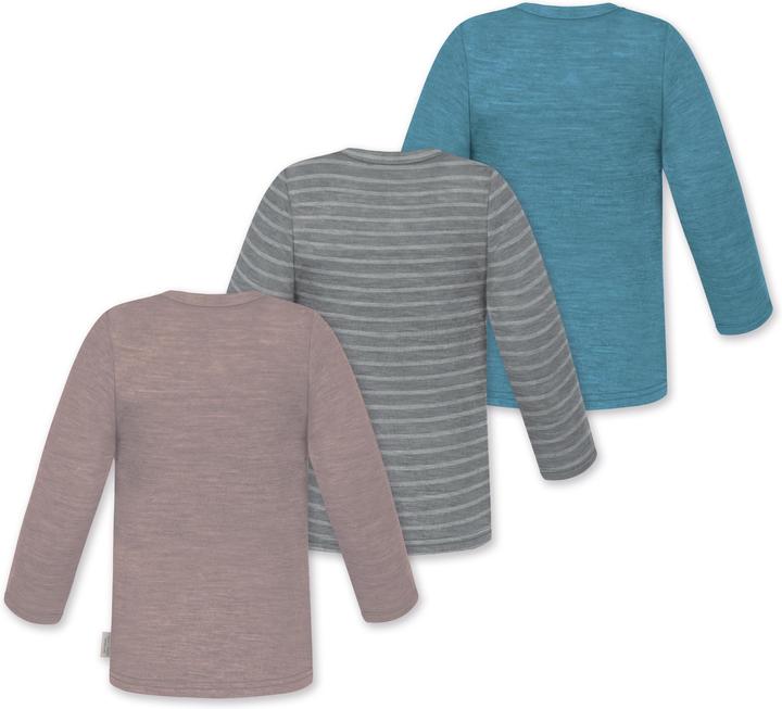 Actual product image Normani 3-pack baby merino longsleeve "Taupo" - 9475 (62)