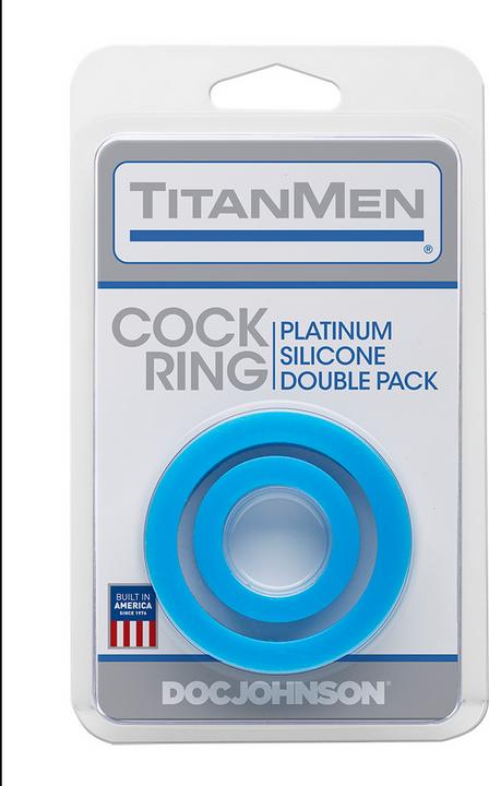 Image du produit Doc Johnson Silicone Cock Rings - Double Pack Blue (5.80 cm)