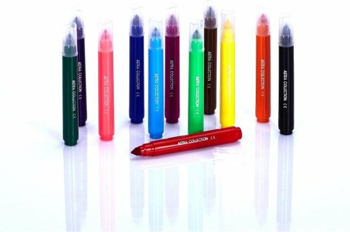 Image du produit Astra Crayons-feutres Jumbo 12 couleurs (202175) (Multicolore, 12 x)