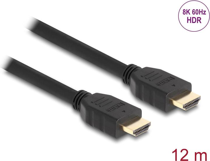 Produktbild Delock High Speed HDMI Kabel 48 Gbps 8K 60 Hz schwarz 12 m (12 m, HDMI)