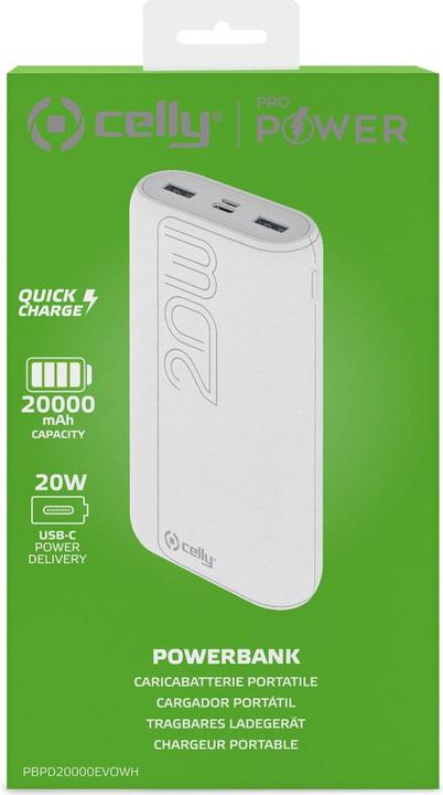 Produktbild Celly PBPD20000EVO (20000 mAh, 20 W)