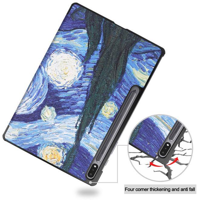 Actual product image MU Style Triple folding cover with pattern (Galaxy Tab S7+)
