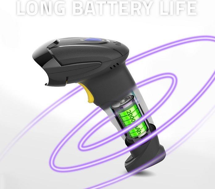 Produktbild Qoltec 50856 Kabelloser Barcodescanner 1D 2D | 2 4 GHz