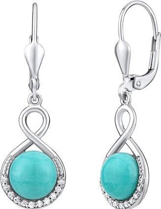 Silvego Silver earrings with natural Turquoise JST14710TU (925 Sterling Silber)
