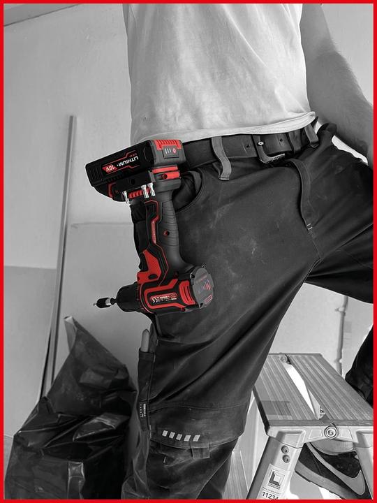 Actual product image KS Tools eMONSTER brushless cordless drill and screwdriver set, 4 pcs| 18 volt, 2 batteries and charger (Rechargeable battery operated)