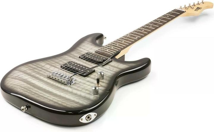 Produktbild Max E-Gitarre GigKit Quilted Style Schwarz (E-Gitarre, Holz)