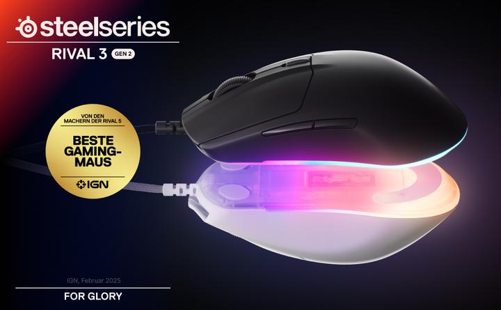 Productafbeelding SteelSeries Rival 3 Gen 2 - Black (Bedraad)