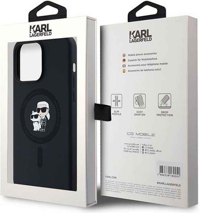 Actual product image Karl Lagerfeld KLHMP15XSCMKCRHK iPhone 15 Pro Max 6.7" czarny/black hardcase Silicone Karl & Choupet (Apple iPhone 15 Pro Max)