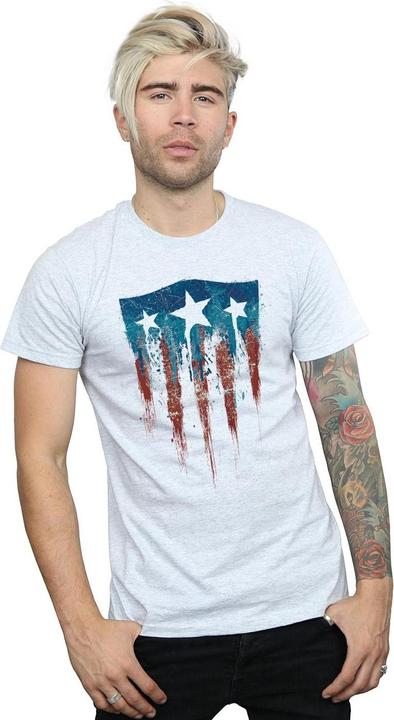 Produktbild Captain America Flagge Schild TShirt (XXL)