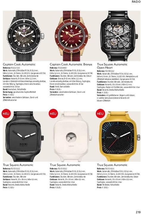 Actual product image Armbanduhren Katalog 2021/2022 (German, Peter Brown, 2021)