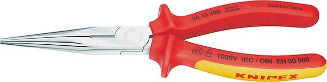 Actual product image Knipex Snipe Nose Side Cutting Pliers (Stork Beak Pliers) 26 16 200 SB (200 mm)