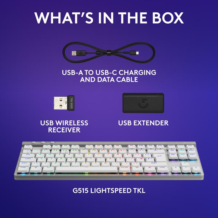 Immagine prodotto Logitech G515 Lightspeed (Ing. Int., Senza fili, Cablato)