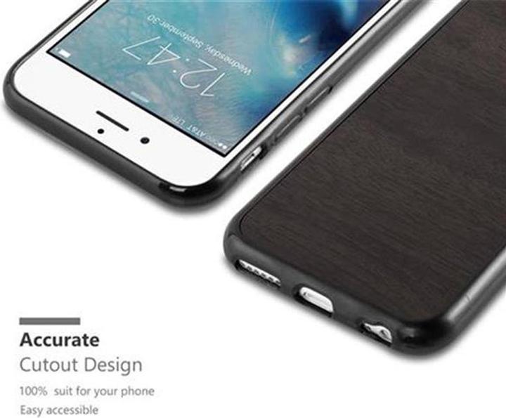 Actual product image Cadorabo TPU Wooden Cover (Apple iPhone 6)