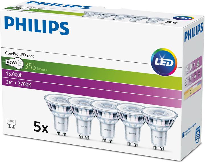 Produktbild Philips Professional Lampe (GU10, 4.60 W, 355 lm, 1 x, F)