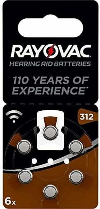 Actual product image Varta Hearing aid batteries type 312, 1.4V (6-pack) (6 pcs., A312, 180 mAh)