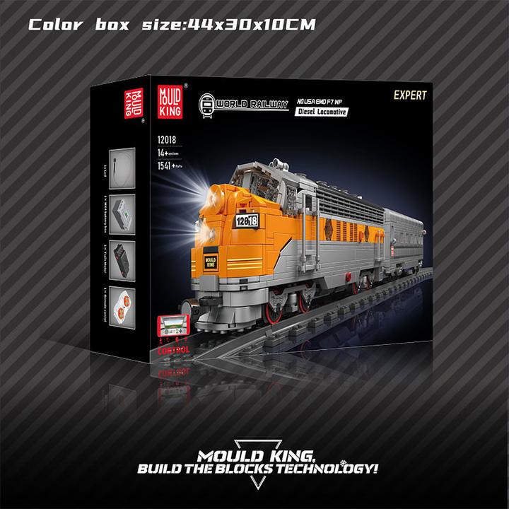 Actual product image Mould King USA EMD F7 WP diesel locomotive