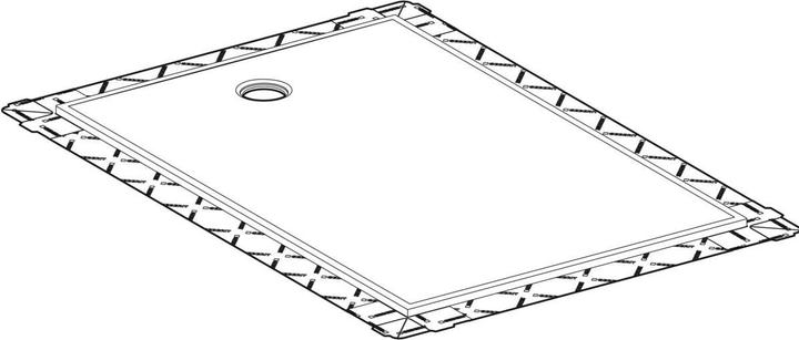 Actual product image Geberit shower tile Setaplano, 154.293.11.1, 75x170 cm, height 4.5 cm, white-alpine