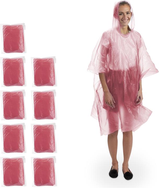 Productafbeelding Relaxdays 10x regenponcho (10)