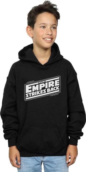 Immagine prodotto Star Wars The Empire Strikes Back Logo Felpa con Cappuccio Ragazzi (140, 146)