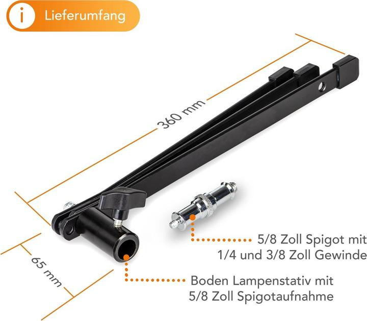 Immagine prodotto Walimex Supporto da terra per lampade (15 cm, 15 kg)