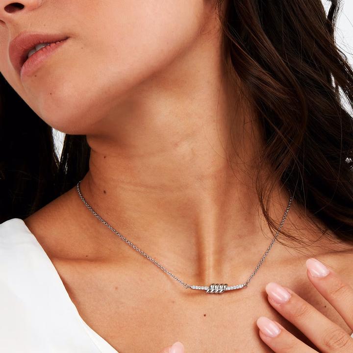 Image du produit Morellato Élégant collier en acier avec cristaux Torchon SAWZ04 (Acier inoxydable)