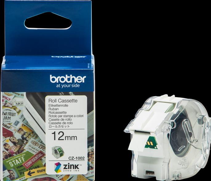 Produktbild Brother CZ-1002 Etikettenrolle (1.20 cm, Weiss)