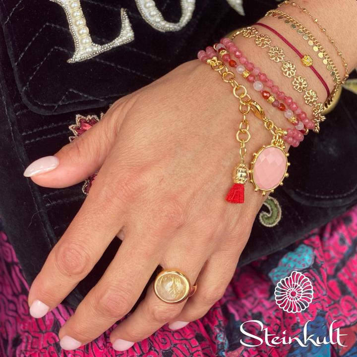 Produktbild Steinkult Armband versilbert "Nala" (20 cm, Messing Sterling versilbert)