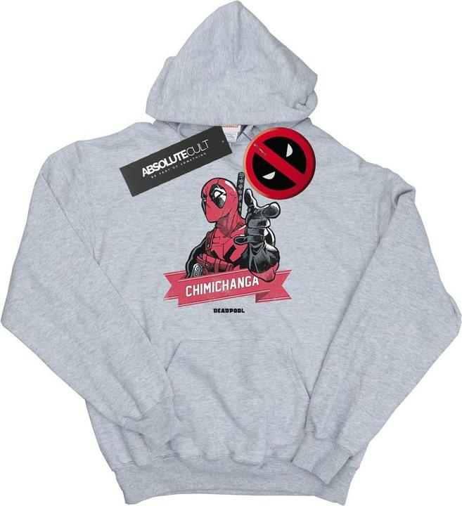Actual product image Mens Deadpool Chimichanga Finger Hoodie (3XL)