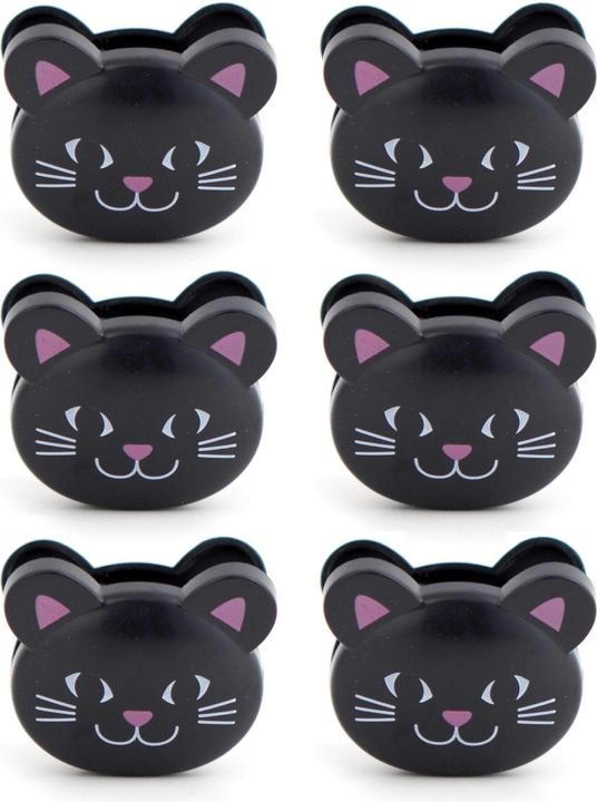 Actual product image Kikkerland Closure clip cat 6 pieces, black (6 x)