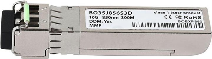 Actual product image BlueOptics Compatible Extreme Networks 10301 © BO35J856S3D SFP+ Transceiver, LC Duplex, 10GBASE-SR, Multimode