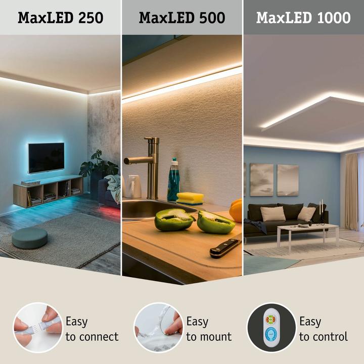 Produktbild Paulmann MaxLED 500 Stripe Set (Kaltweiss, 150 cm, Indoor)