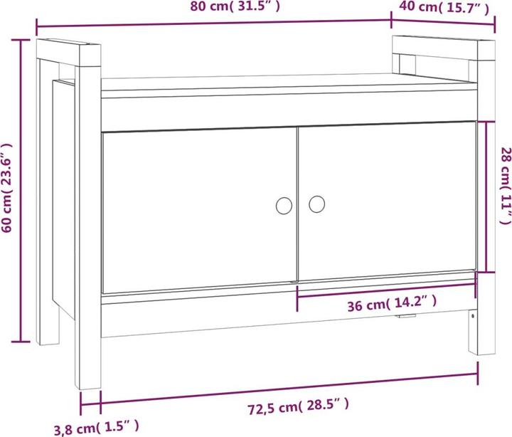 Actual product image VidaXL Uleia (110 cm)
