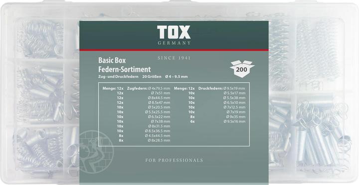 Image du produit Tox Basic Box Ressorts - Assortiment 200 pcs. (207 pcs)